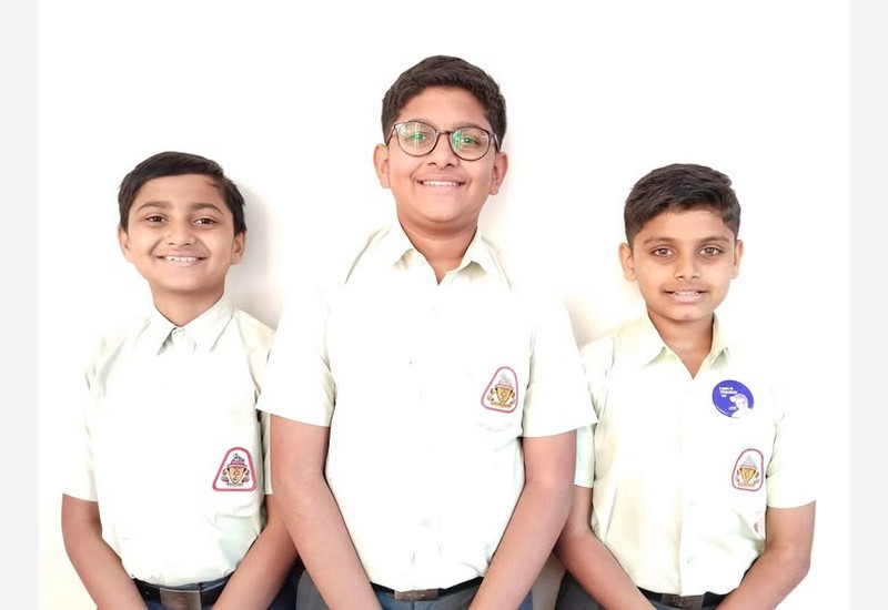 Budding Scientist! Master Affan Harlapur ,Master Chinmay Metgudmath, Master Md. Khizar Peerzade