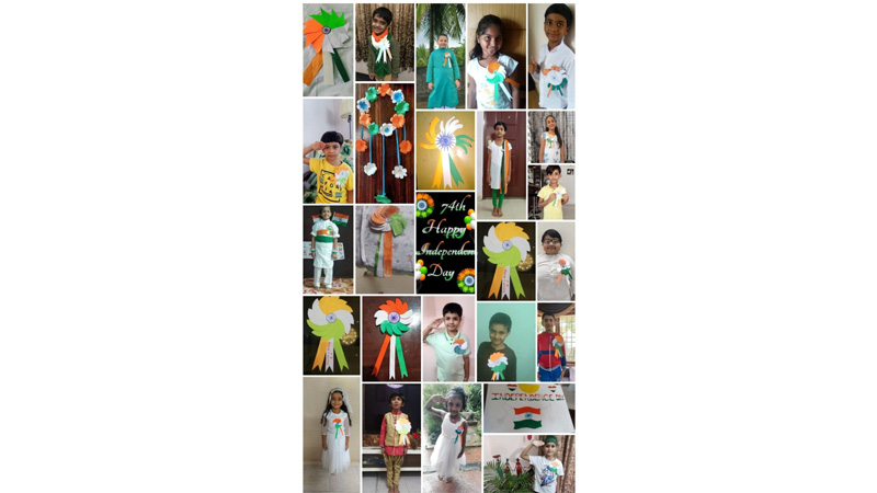 Class II-A Tricolor flower making Competition