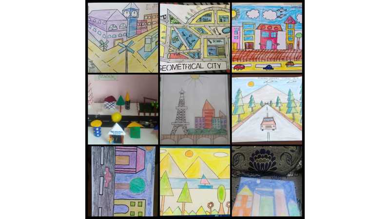 Grade 2 'Mathlon' - 'To draw a Geometrical city '