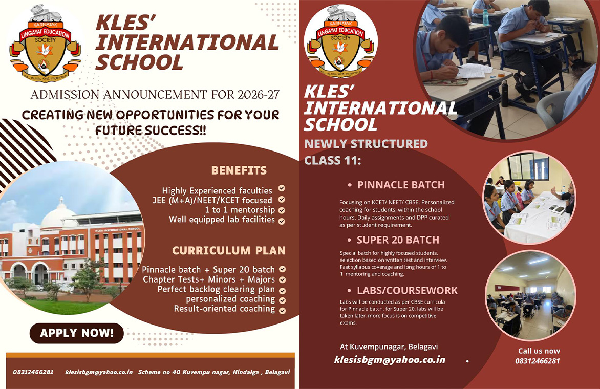 Newly launched Pinnacle and Super 20 Batches at KLES’ International School, Belagavi