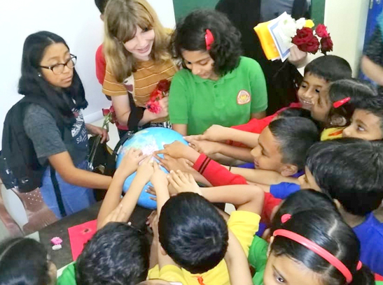 An interactive session with the tiny tots