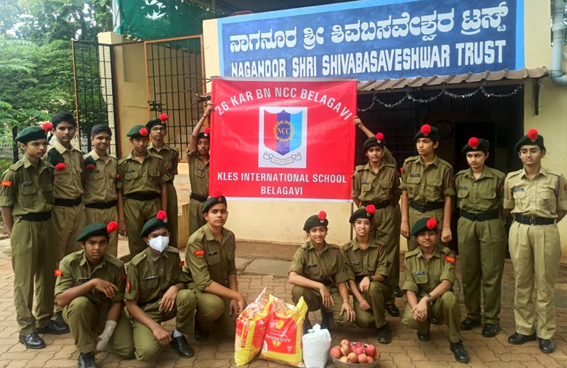 NCC Cadets visited Smt Chinnamma B Hiremath
